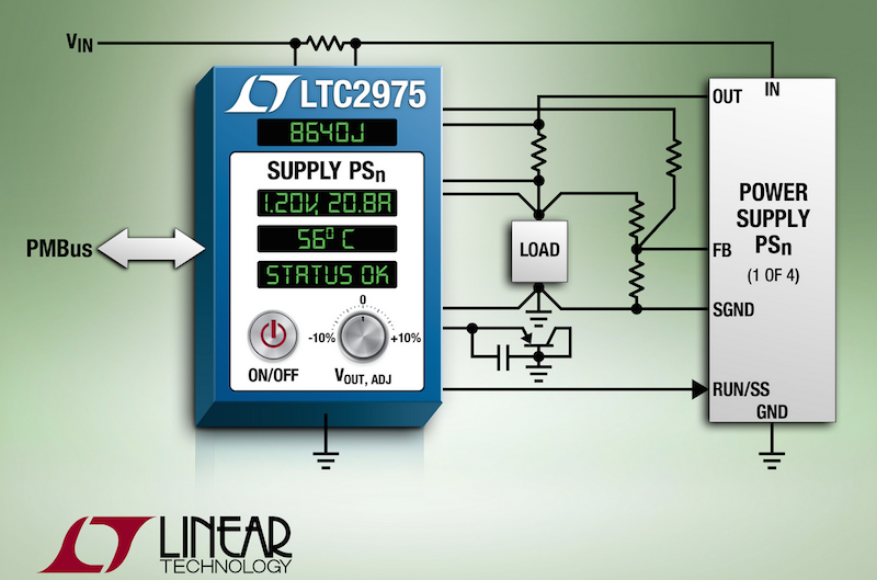Linear's PMBus digital power system manager monitors board-level energy consumption